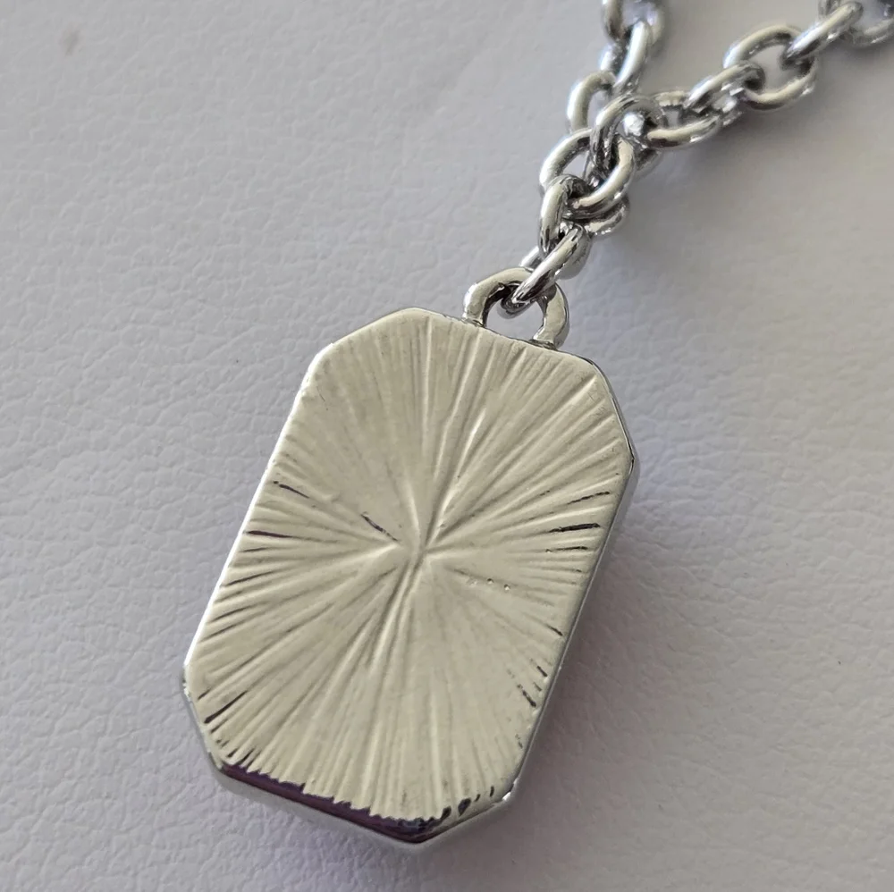 Minnie Silver Chain Necklace with Pink Pendant - Picture 6 of 15